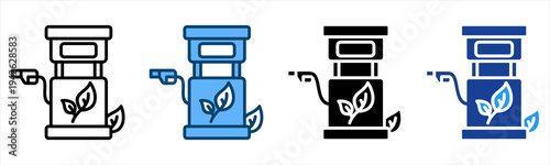 Biofuel Icon Multiple Style Vector Collection   