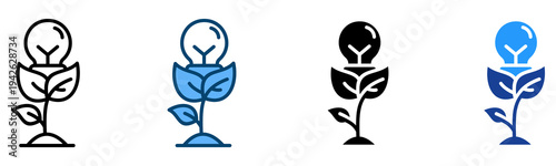 Eco Light Icon Multiple Style Vector Collection   