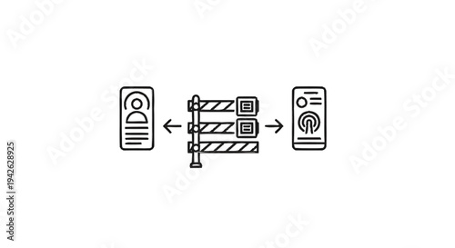 Network connection between two devices with a firewall.