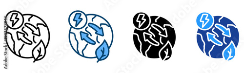 Ecological Icon Multiple Style Vector Collection   