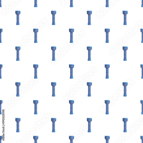 Repeating blue flashlights creating a seamless pattern on a white background