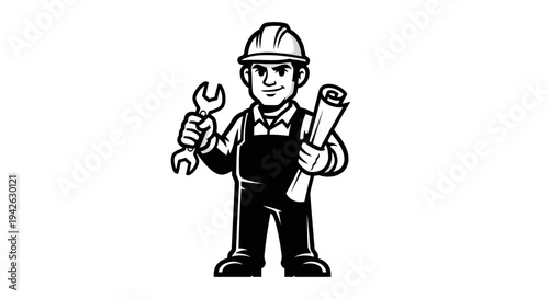 Mechanic Holding Wrench and Adjustable Spanner.