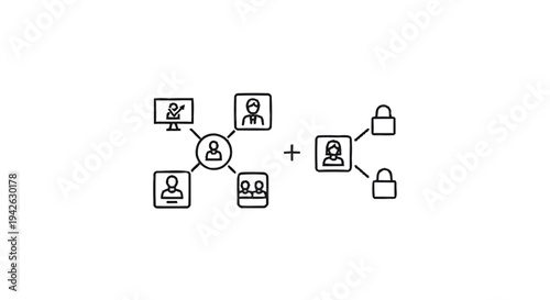 Network Diagram Illustrating User Connections and Security Measures.