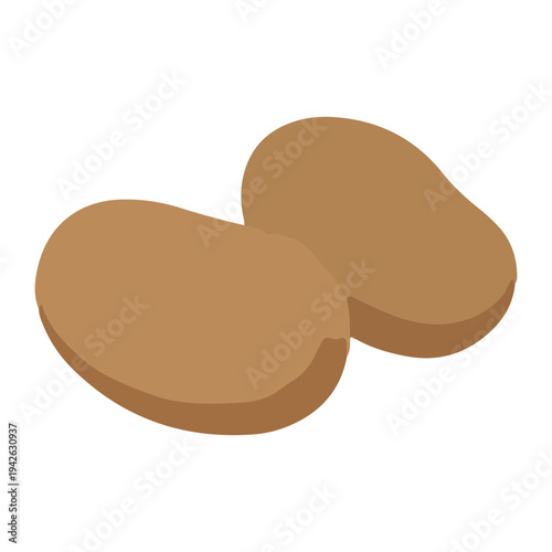 Two Brown Potatoes Icon