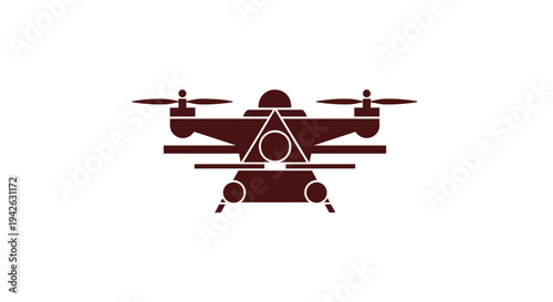 Modern Drone Technology with Geometric Symbol.