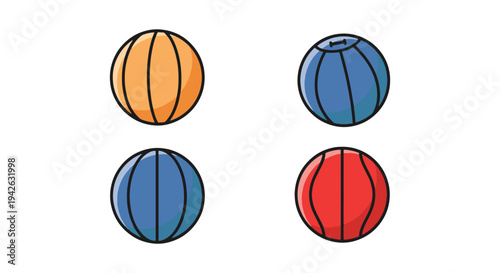 Medicine Ball Line art vector vibrant abstract gradient color