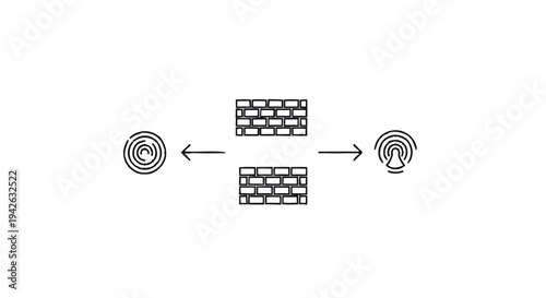 Network Firewall Security Concept Illustration.