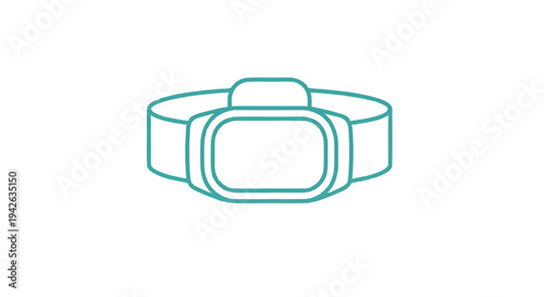 Modern Smartwatch Device Icon with Minimalist Design.