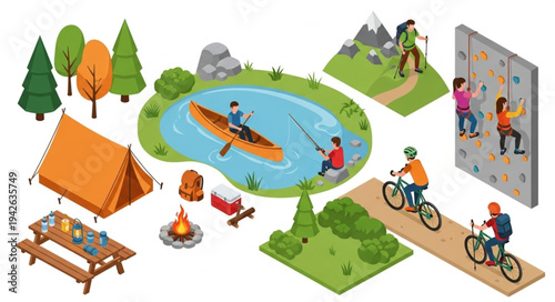 Camping Adventure with Canoeing and Cycling.