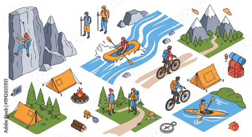 Camping Adventure with Various Activities.