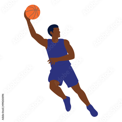 Basketball Player Layup Illustration
