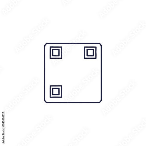 Minimalist QR Code Symbol with Three Square Markers.