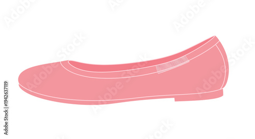 Pink Ballet Flat Shoe.
