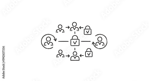 Network Security and Data Protection Concept.