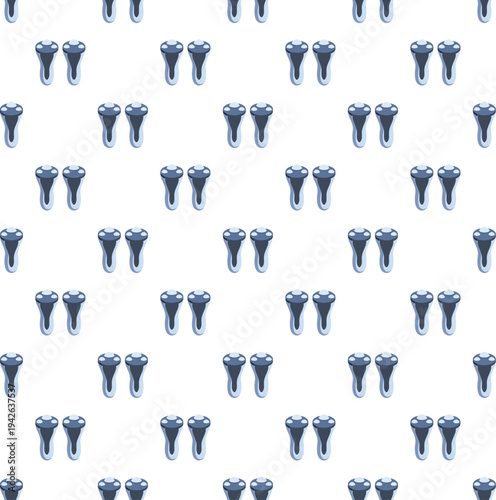 Electric shaver heads creating a repeating pattern for personal hygiene and grooming