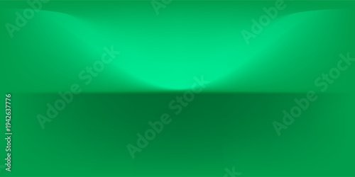 Dark green studio room. 3d backdrop for product presentation. Minimal wall scene. Showcase, promotion display. Vector illustration