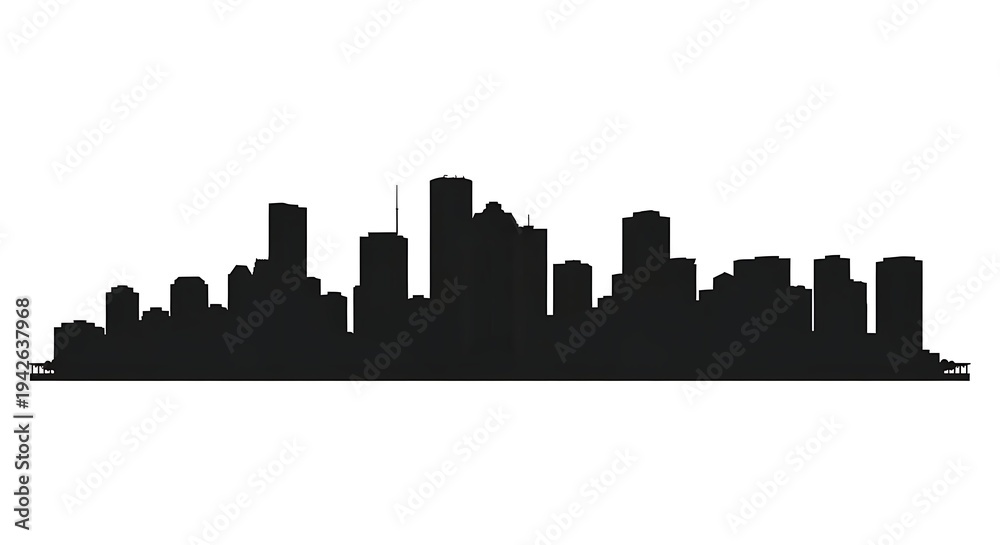 Fototapeta premium City skyline silhouette