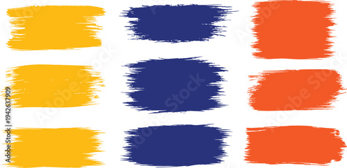 Vibrant brush stroke color swatches