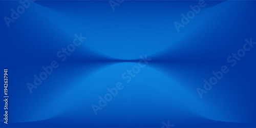 Blue navy studio room. Limbo dark background. Abstract 3d backdrop for product presentation. Minimal wall scene. Showcase, promotion display. Vector stage mockup illustration