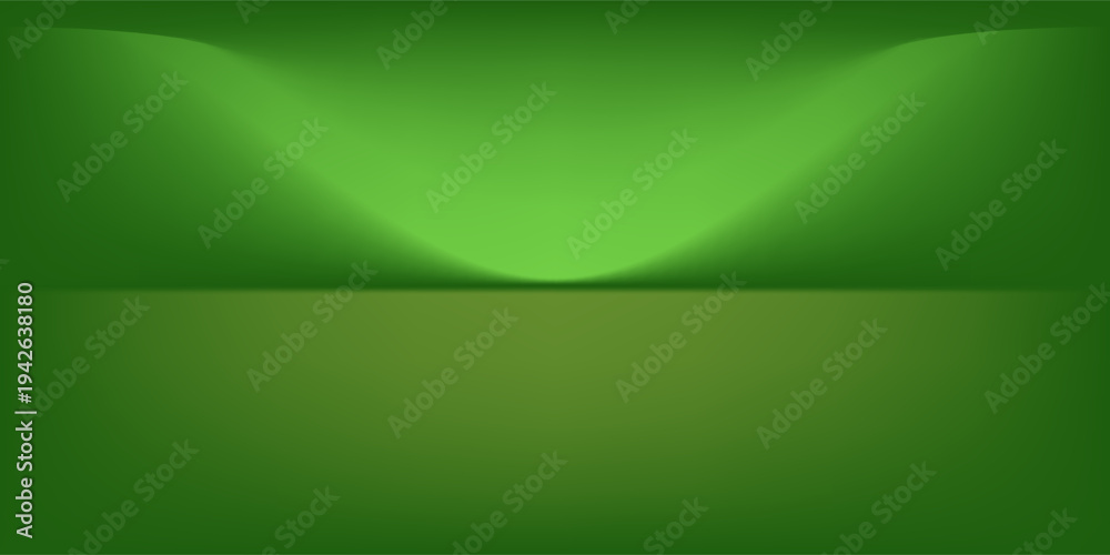 Fototapeta premium Abstract gradient podium background. Empty green 3D studio background. Clean scene for product presentation mockup template. eps 10