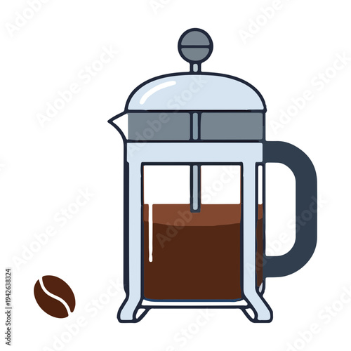 French Press Coffee Maker Icon