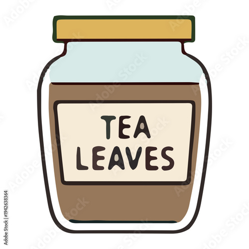 Jar of Tea Leaves Illustration