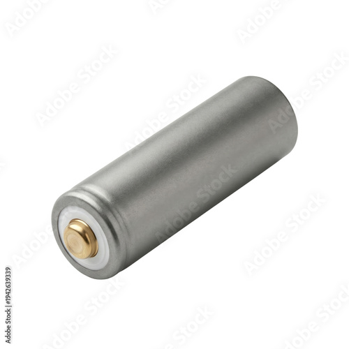 Картината върху платно Silver rechargeable lithium battery with gold terminal