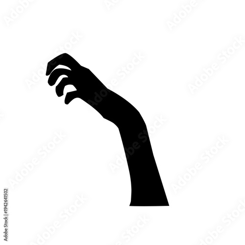 Halloween silhouette zombie hand