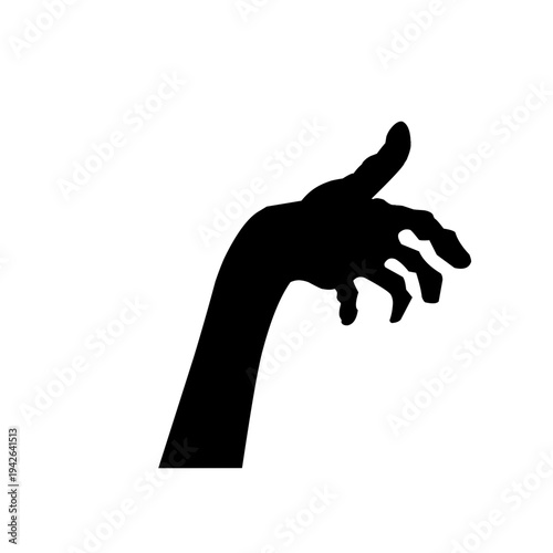 Halloween silhouette zombie hand