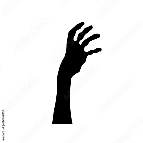 Halloween silhouette zombie hand