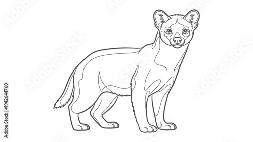 Tasmanian devil sketch: A minimalist line drawing captures the distinctive form of the Tasmanian devil, showcasing its unique features in a simple yet elegant manner.