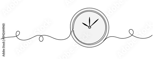 Analog clock showing time on simple white background