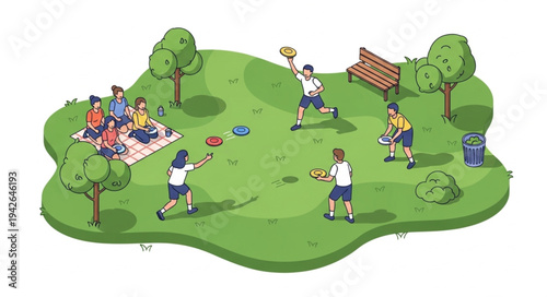 Children Playing in the Park.