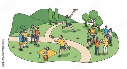 Children Playing Outside in Park.