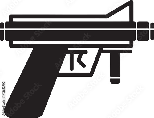 vector illustration of a gun