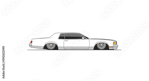 White Sedan Car Side.