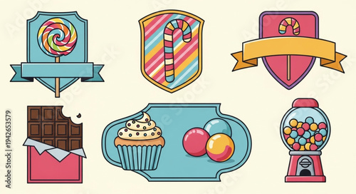 Sweet Treats Collection - Candy, Chocolate, and Gumball Machine.