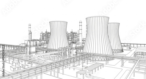 Cityscape Sketch Modern Urban Landscape.