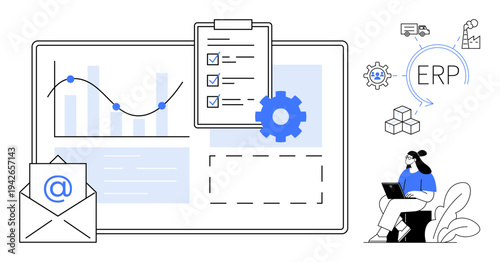 ERP system. ERP integrates data analytics, task management, and supply chain solutions for efficient business operations. ERP supports collaboration and workflow optimization. Ideal for business