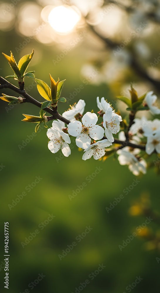 Fototapeta premium Golden Hour Blossoms