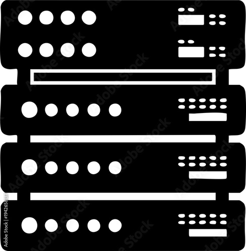 High Performance Computing Server Rack Icon