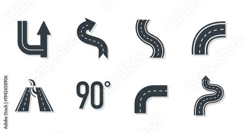 Road Elements - A Collection of Isolated Road Sections for Design.