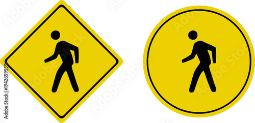 Pedestrian Crossing Caution Traffic Road Sign