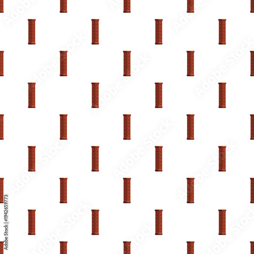 Wooden chest of drawers forming a repeating pattern on white background