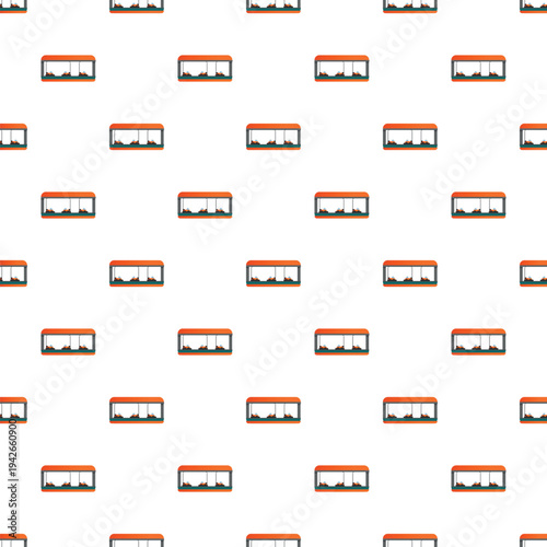 Repeating pattern of chickens living in cages, representing poultry farming and food production