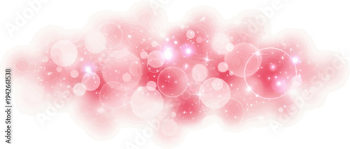 Soft pink bokeh and glitter effect creating a dreamy, magical atmosphere