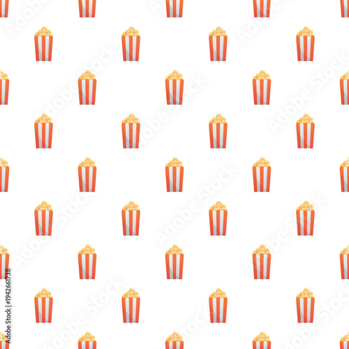 Popcorn boxes creates a repeating background for cinema and movie themes