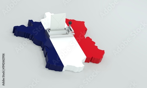 Принти на полотні Élections en France, concept de vote et démocratie - municipales ou présidentiel