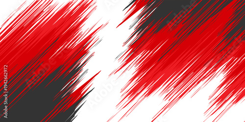 black red dragon decal brush fire volcano lava sakura Asia Japan anime style illustration sporty background banner, vector