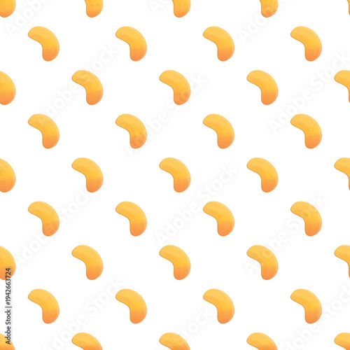 Cashew nuts creating an all over repeating seamless pattern